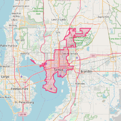 Map of Tampa