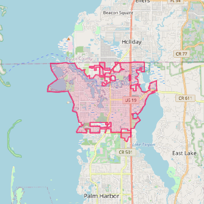 Map of Tarpon Springs