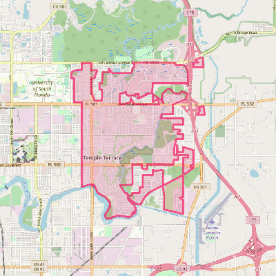 Map of Temple Terrace