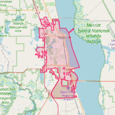 Map of Titusville