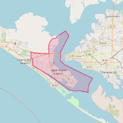 Map of Upper Grand Lagoon