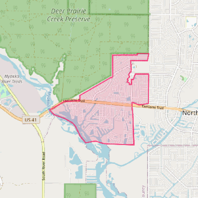 Map of Warm Mineral Springs