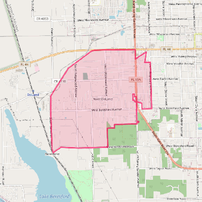 Map of West DeLand