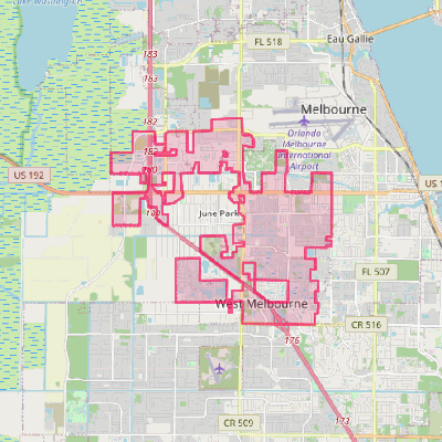 Map of West Melbourne