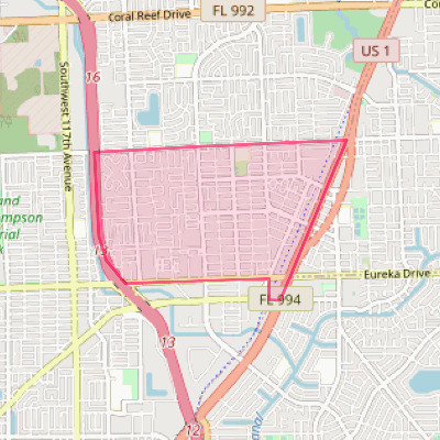 Map of West Perrine