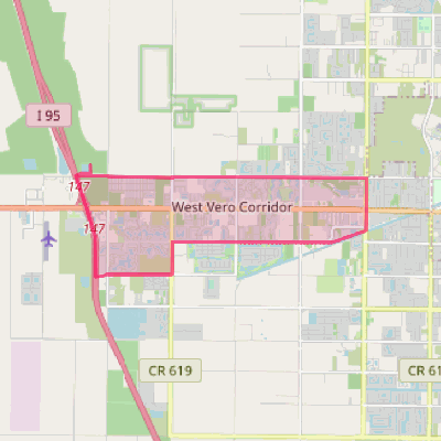 Map of West Vero Corridor