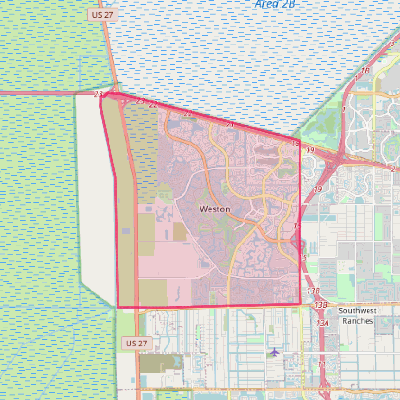 Map of Weston