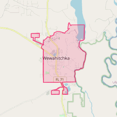 Map of Wewahitchka