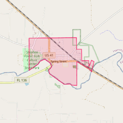 Map of White Springs