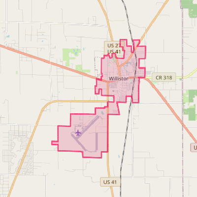 Map of Williston