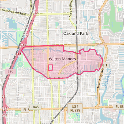 Map of Wilton Manors