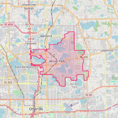 Map of Winter Park