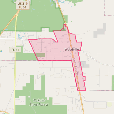 Map of Woodville