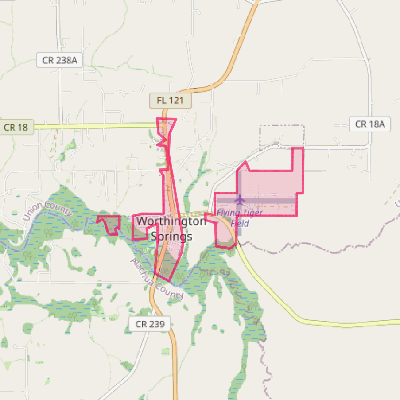 Map of Worthington Springs