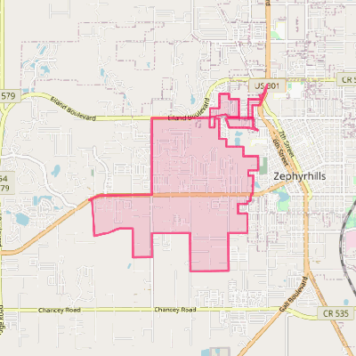 Map of Zephyrhills West