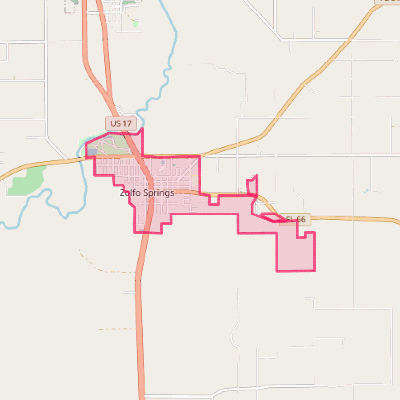 Map of Zolfo Springs