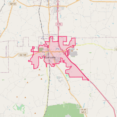 Map of Adairsville