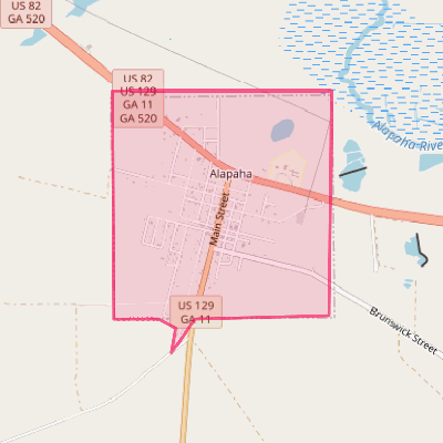 Map of Alapaha