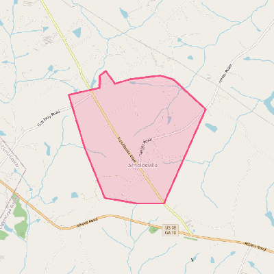 Map of Arnoldsville