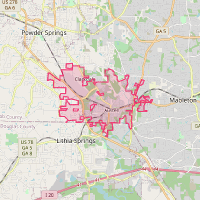 Map of Austell