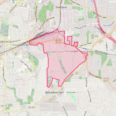 Map of Avondale Estates