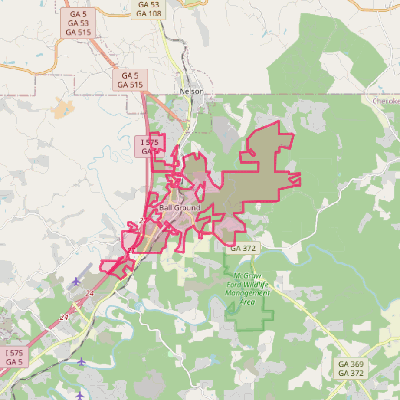 Map of Ball Ground