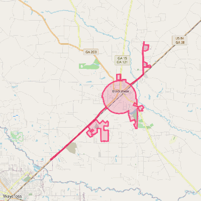 Map of Blackshear