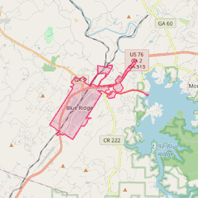 Map of Blue Ridge