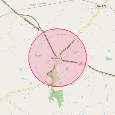 Map of Bowman