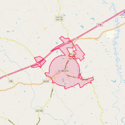 Map of Carnesville