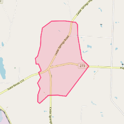 Map of Cedar Springs