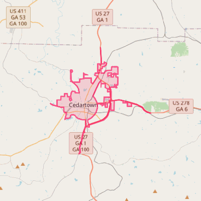 Map of Cedartown