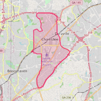 Map of Chamblee