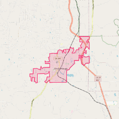 Map of Chickamauga