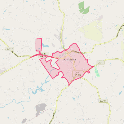 Map of Clarkesville