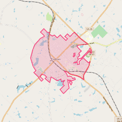 Map of Cochran