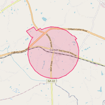 Map of Comer