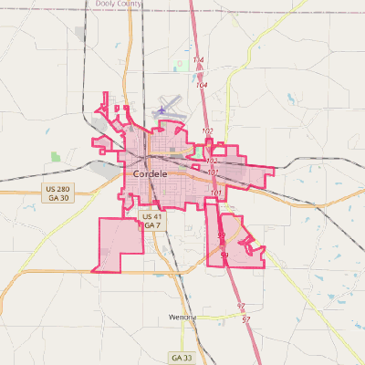 Map of Cordele