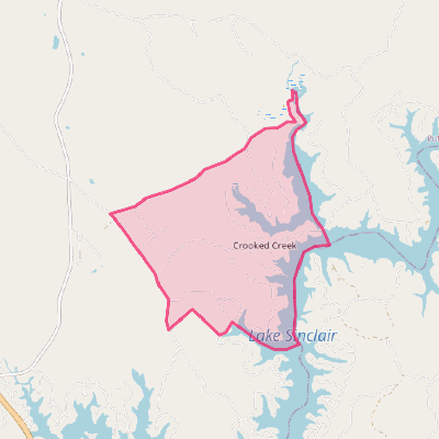 Map of Crooked Creek