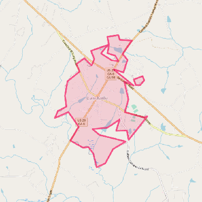 Map of Danielsville