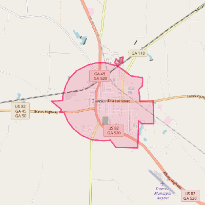 Map of Dawson