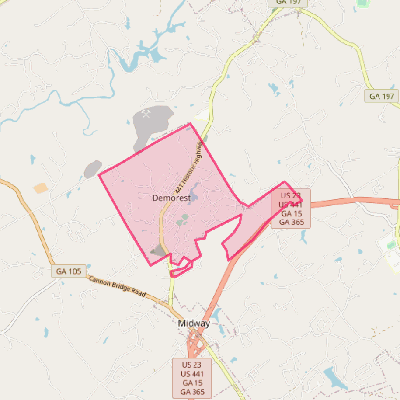 Map of Demorest