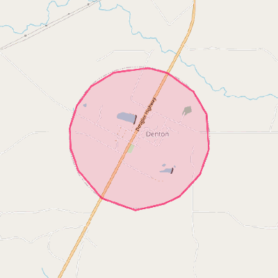 Map of Denton