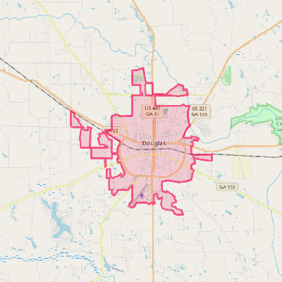 Map of Douglas