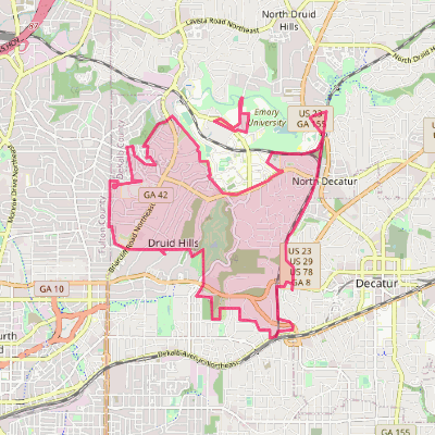 Map of Druid Hills