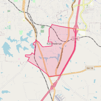 Map of East Newnan