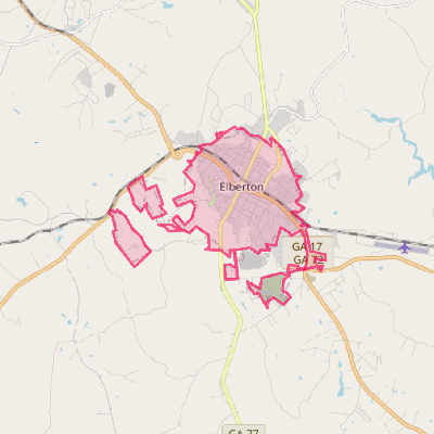 Map of Elberton