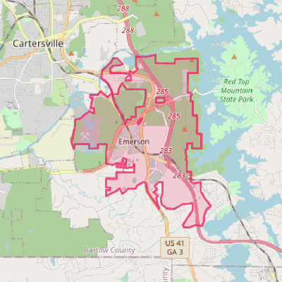 Map of Emerson