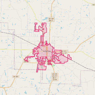 Map of Fitzgerald