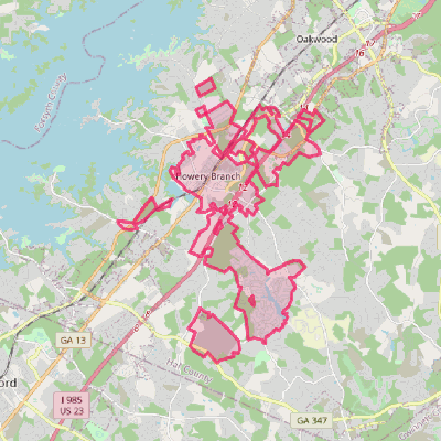 Map of Flowery Branch